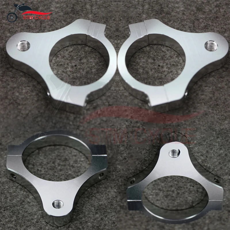 Universal Motorcycle Aluminium Steering Damper Fork Frame Mounting Clamp Bracket Fit For 31MM-60MM