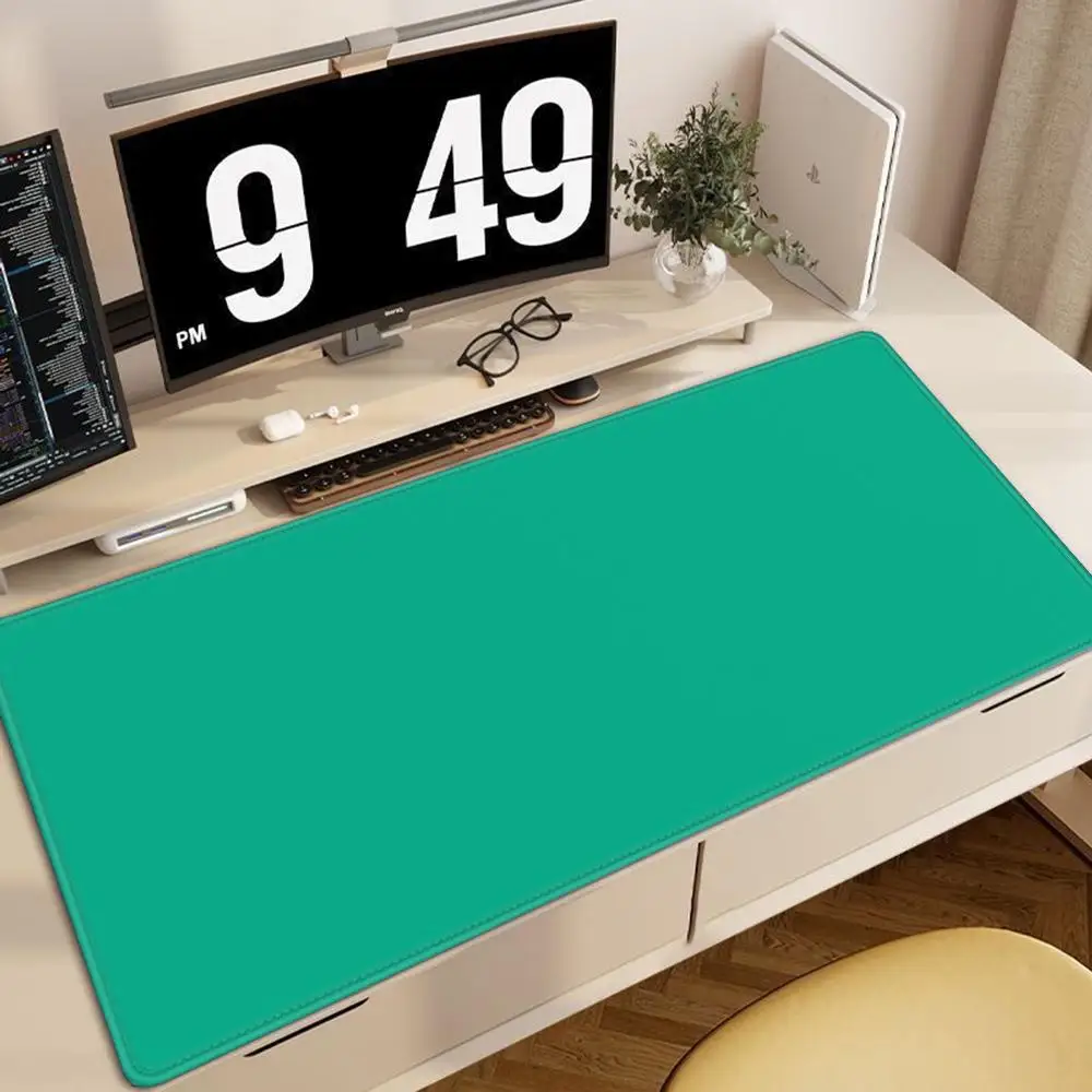 

Solid green gaming mousepad large simple gaming keyboard mouse pad laptop carpet table pads extended gamer anti-slip desk mats