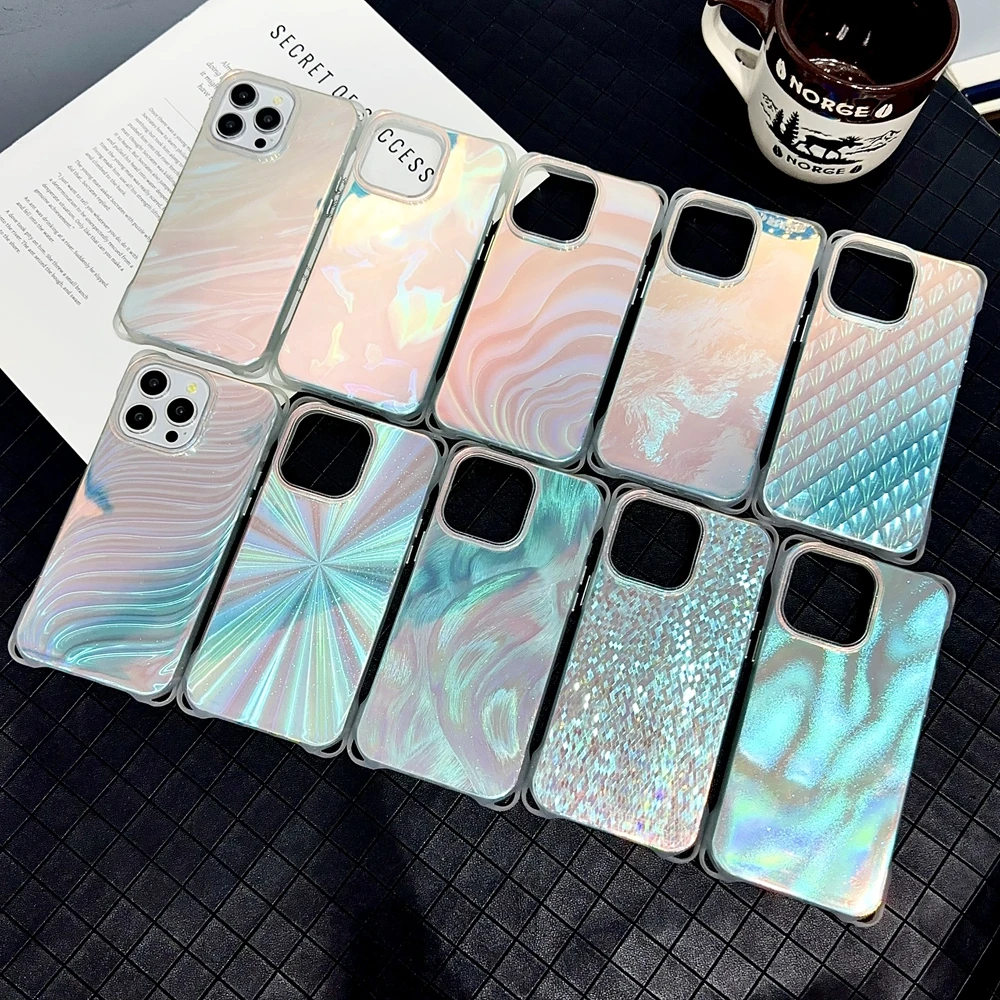 Colorful Phonecase Four Corner Anti Fall Transparent Lens Frame 15 14 13 12 Pro Max For iPhone Phone Back Covers