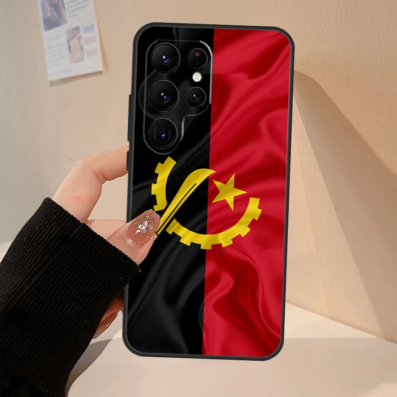 Angola flag Phone Case For Samsung Galaxy S20 FE S21 S22 S23 Ultra S8 S9 S10 Note 20 10 Plus Fundas