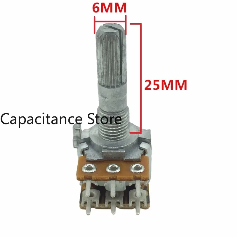 5PCS 16 type potentiometer A50K A100K dual 6-pin audio volume amplifier