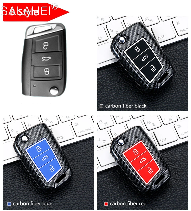 

ABS Car Key Cover Case Holder For Volkswagen VW Polo Golf MK7 Passat Tiguan Beetle Caddy Skoda Magotan Octavia A8 Kodiaq Superb