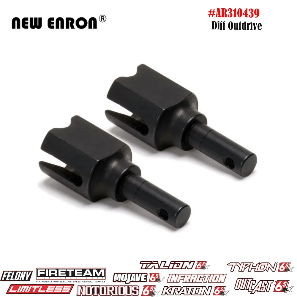 2Pcs Steel Diff Outdrive AR310439 For RC Car 1/8 ARRMA 6S 1/7 Felony Fireteam Infraction Mojave 1/8 Kraton Outcast Talion Typhon