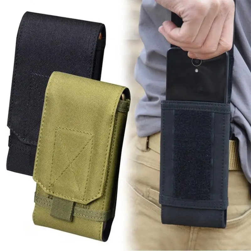 Outdoor Camouflage Bag Army Phone Holder Sport Waist Belt Case Waterproof Nylon Sport Camo Bags