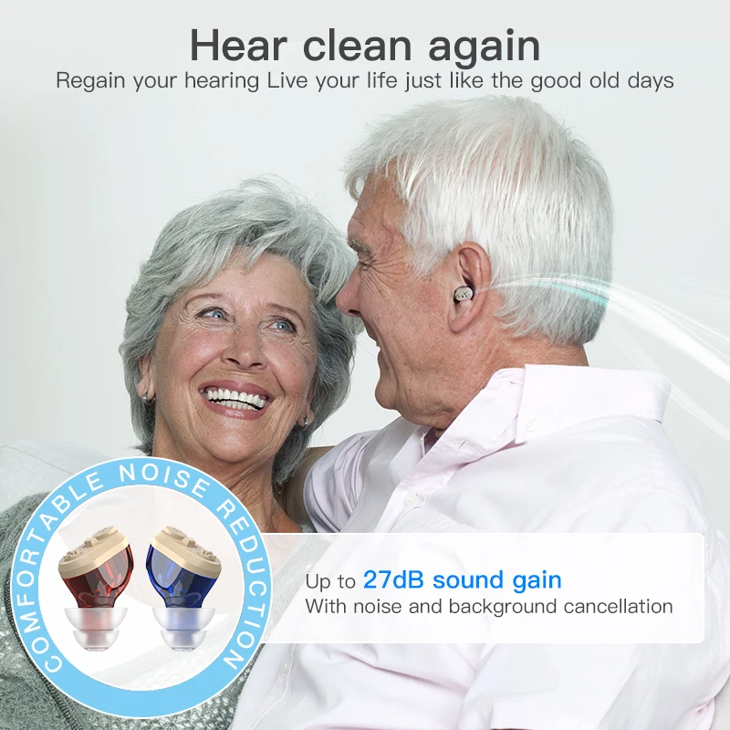 Wholesale Invisible Type-c Rechargeable Hearing Aid Price Manufacturer Sound Amplifier CIC Hearing Aid Amplifier Mini Ear