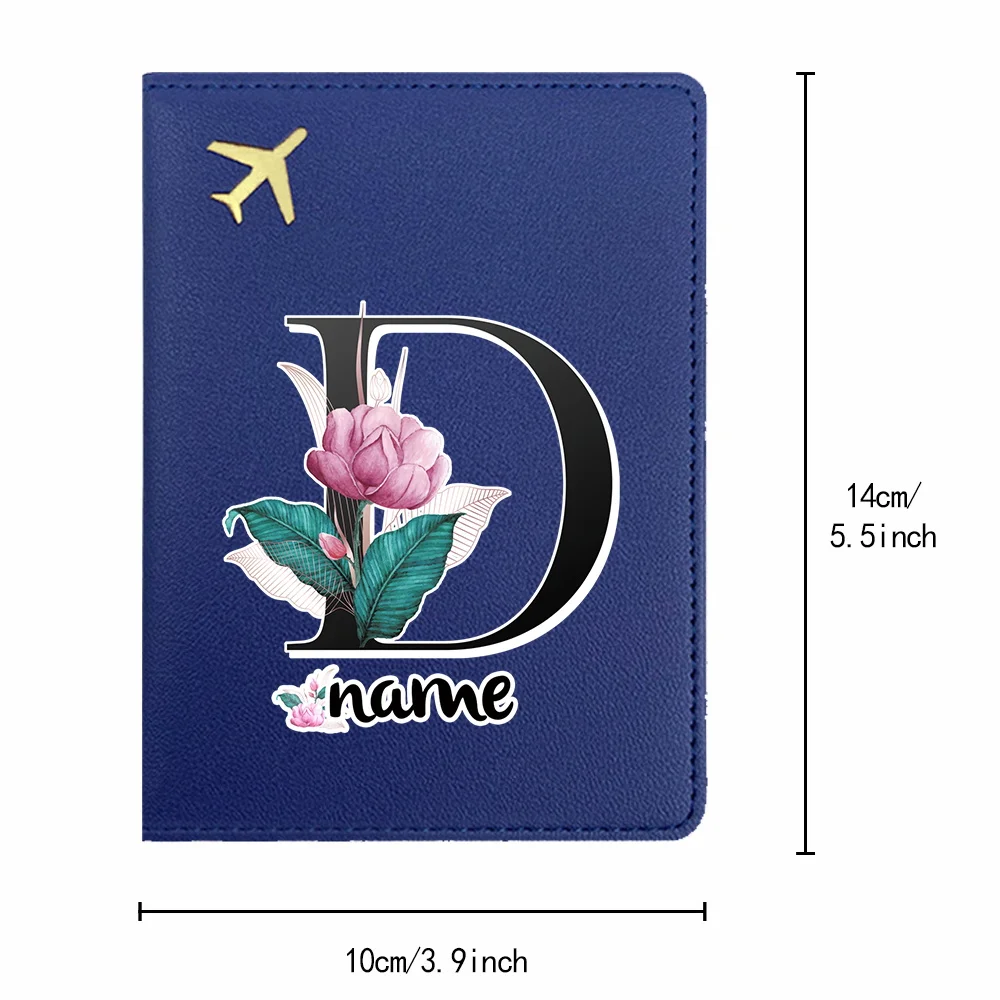 Customized Name Leather Passport Holder Portable Passport Cover Organizer Book Purse MultiFunction Waterproof Travel Accessories