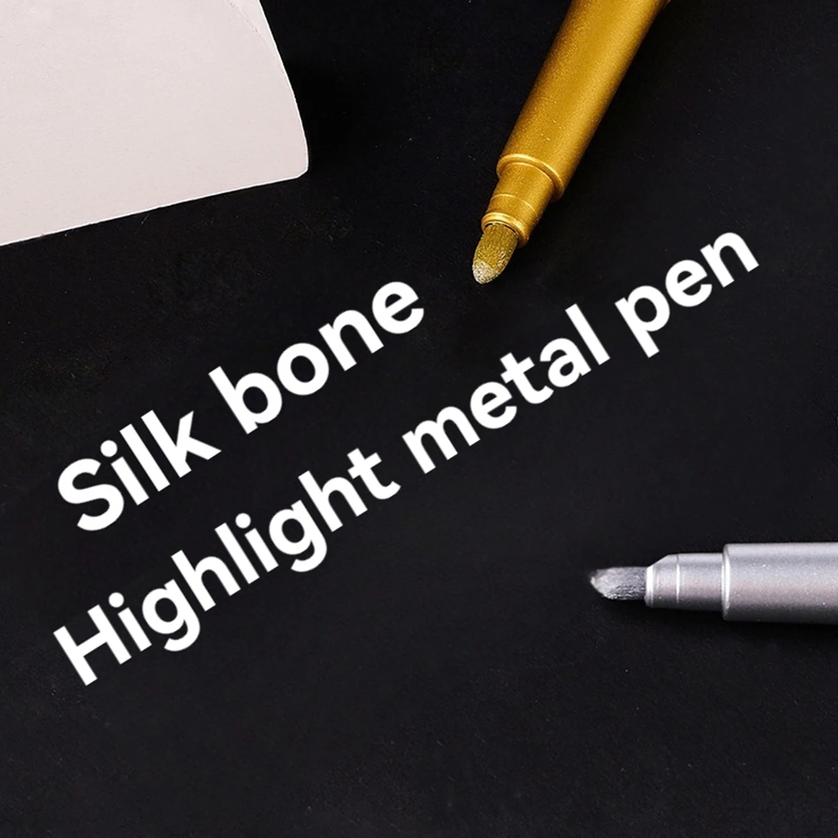 Metallic Marker Pens - Set of 6/12 Medium Point Metallic Markers for Rock Painting,Black Paper, Card Making, Scrapbooking Crafts