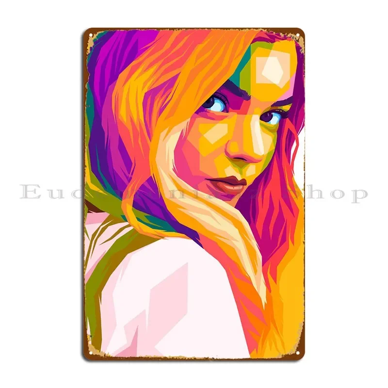 Anya Taylor Joy Artwork Metal Plaque Poster Rusty Club Club Bar Customize Cinema Tin Sign Poster