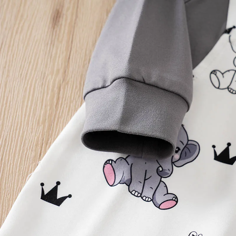 Autumn Clothes Toddler Jumpsuit New Style Casual Cartoon elephant Cute Clothes Toddler Jumpsuit Costume Romper Onesie Boy Girl