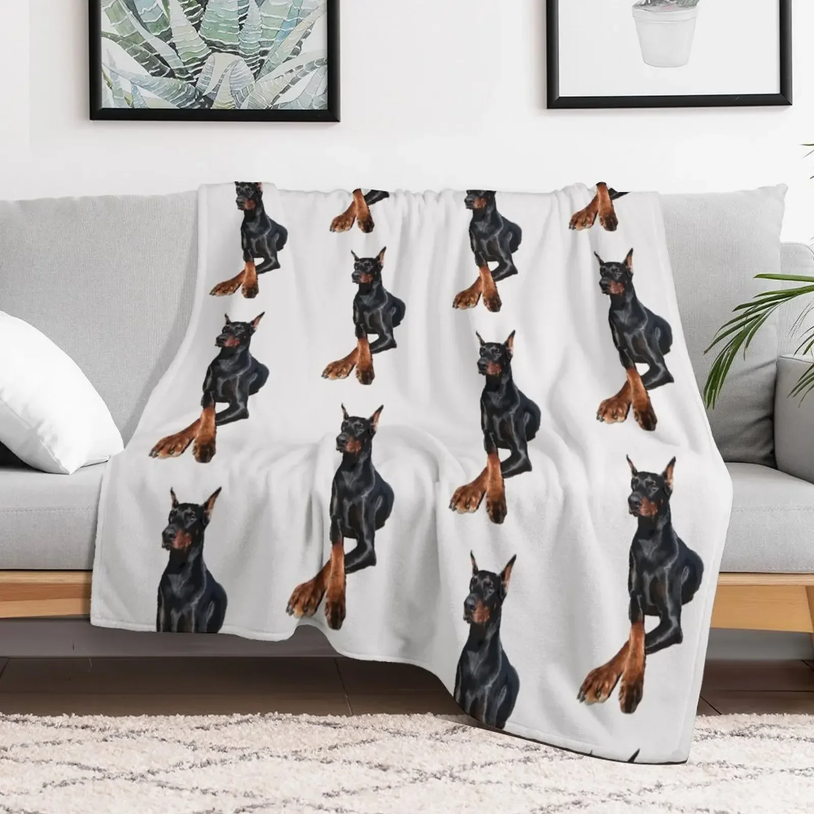 

Doberman Dog Dobermann Pinscher Throw Blanket Thin Decorative Sofa Bed covers Single Blankets