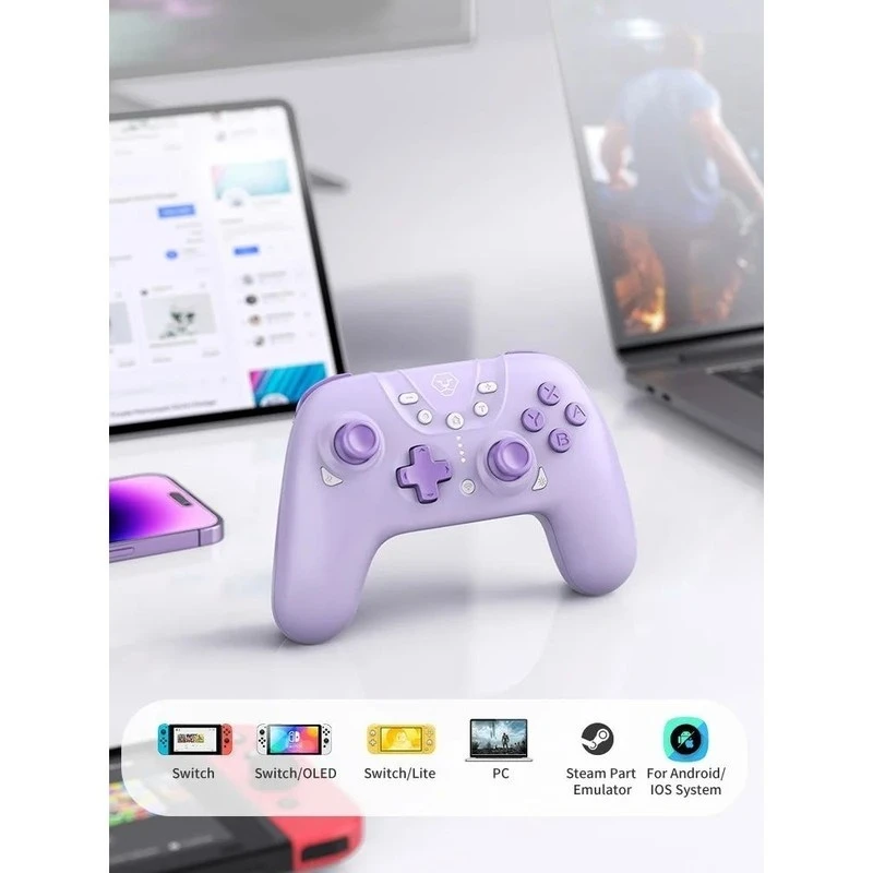 Aolion Pro controlador móvil inalámbrico Bluetooth Gamepad con giroscopio de 6 ejes para Nintendo Switch Android Iphone Pc Joystick