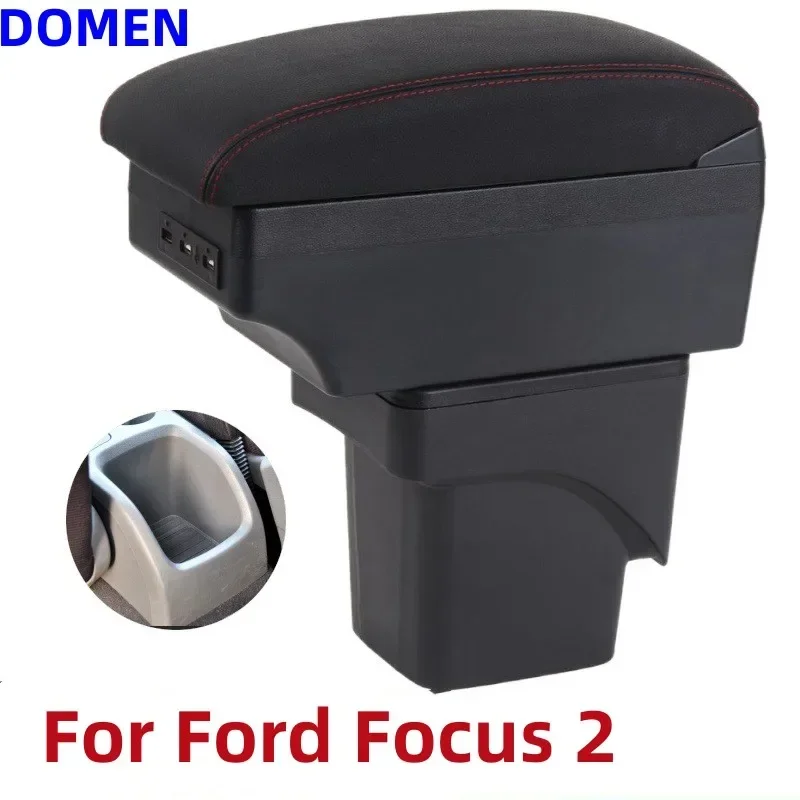 For Ford Focus 2 armrest box For Ford Focus 2 mk2 Car Armrest car accessories Interior details Retrofit parts Storage box USB