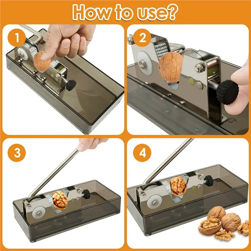 ABUN Stainless Steel for Nut Cracker Plier Tool for Almond Hazelnut Chestnut Pecan Walnut, Multi-for Nut Opener