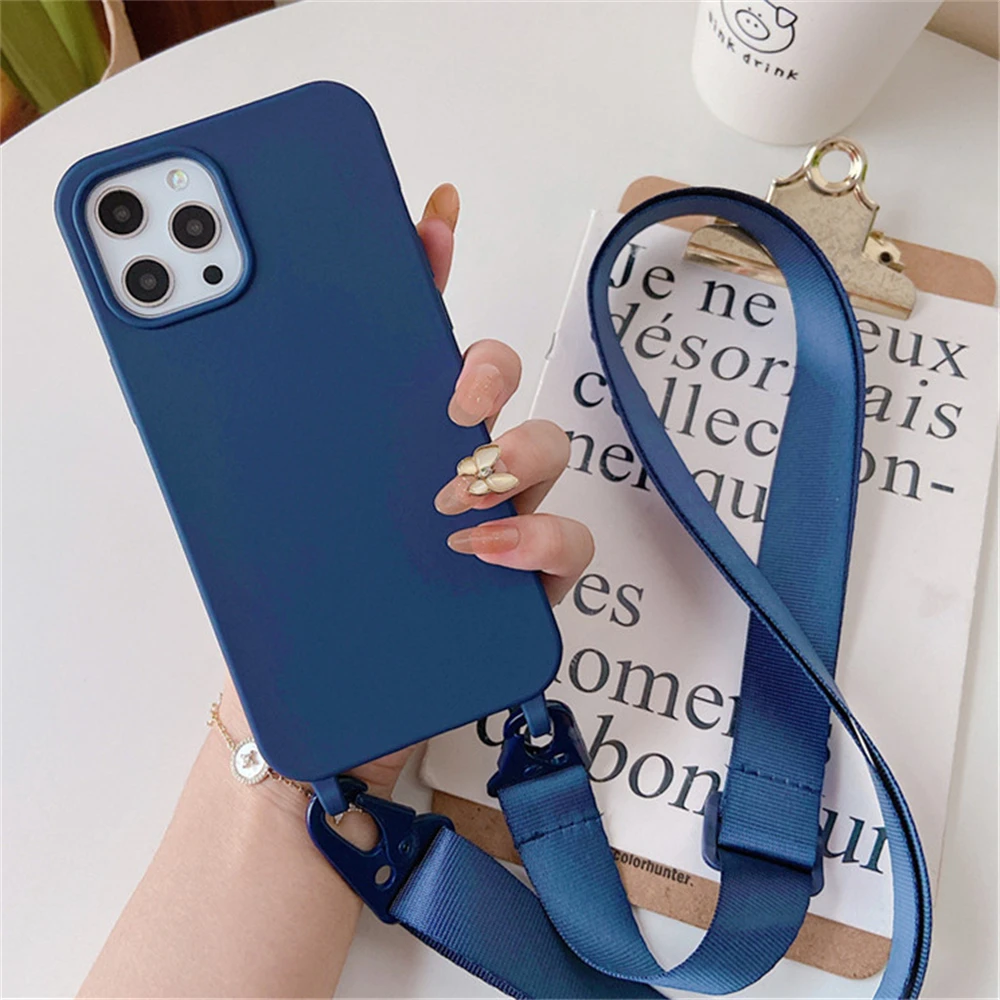 Umhängekette Lanyard Matt Silikonhülle für iPhone 18 Pro Max 17 16 15 14 11 12 13 XR X XS 8 Plus Stoßfeste Hülle – Detail 11