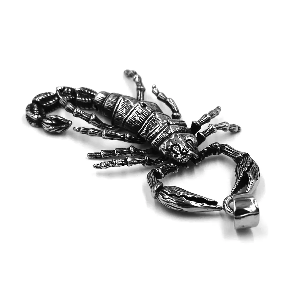 Fashion Little Scorpion Pendant Stainless Steel Jewelry Animal Swingable Joint Scorpion Biker Pendant For Men Women Kid as Gift