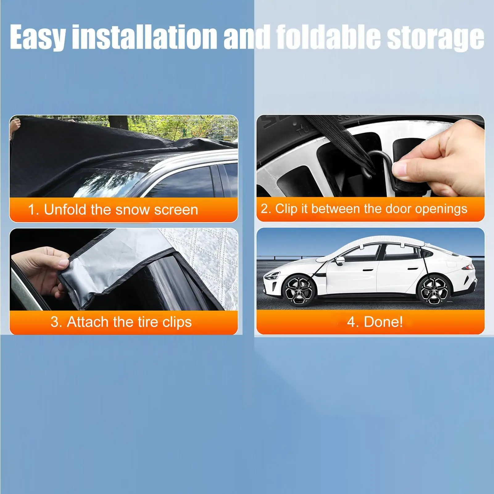 

Car Cover For Winter Windproof Top Protector Vehicle Body Cover For Cold Weather Overnight Parking Garage School Travel Holiday