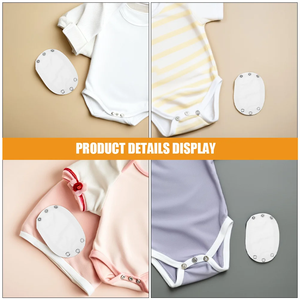 قطعتان من موسعات ملابس الأطفال ذات طبقة مزدوجة من القطن مع أزرار كبس قابلة للتعديل لزيادة الطول للأطفال حديثي الولادة والرضع