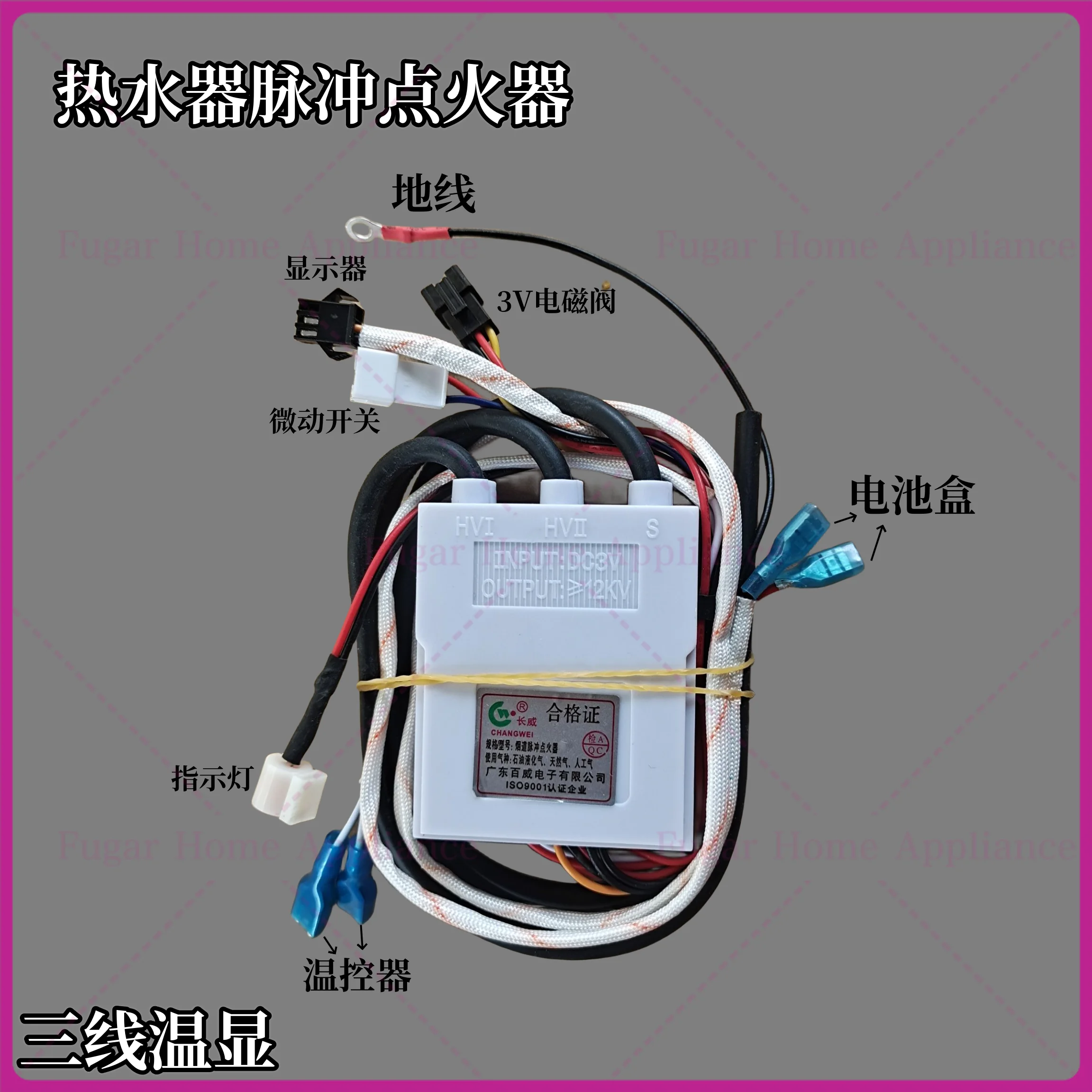 O controle de temperatura de dois fios do ignição do aquecedor de água é 3V