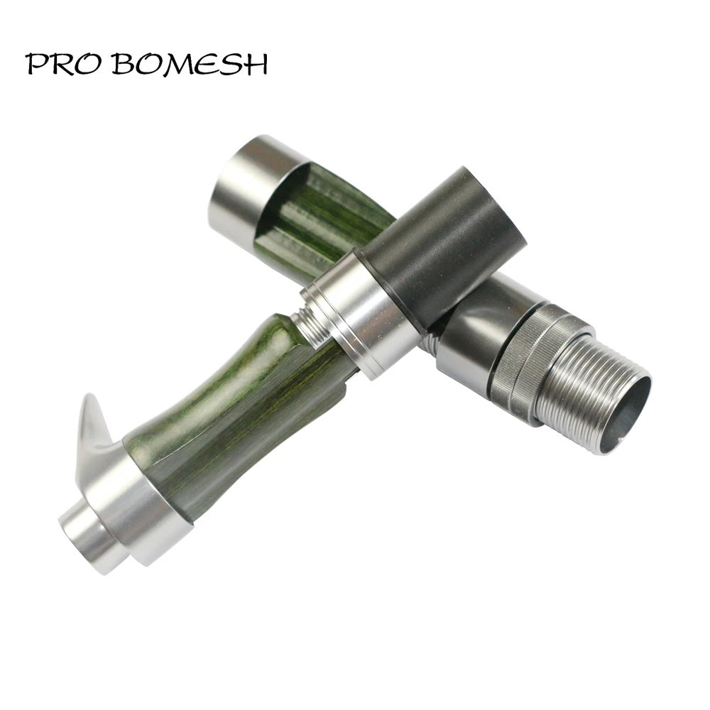 Pro Bomesh 1pcs 36g 38g Wood Reel Seat Short Long Metal Hood Spinning Reel Seat Casting Reel Seat DIY Rod Building Accessory