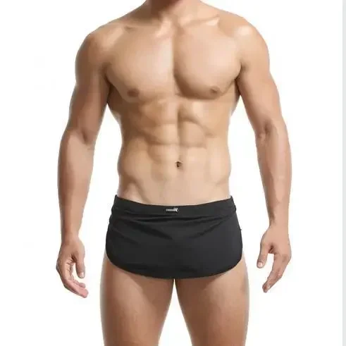 تنانير رجالية غير رسمية شورت من الحرير الجليدي ملابس منزلية ملابس نوم بيجامة صالة شبابية أمامية وخلفية مستقلة من قطعتين سراويل رياضية #3