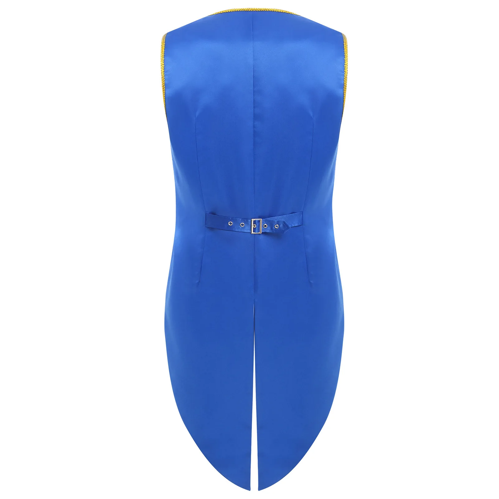 男性光沢のあるスパンコールベストチョッキ燕尾服ハロウィンテーマパーティーカーニバルサーカス団長マジシャンコスプレパフォーマンス衣装