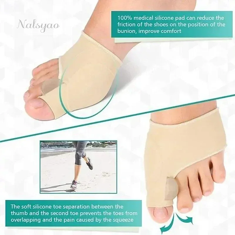 Toes Corrector Big Toe Separator Bunion Sleeve Straighteners Foot Care for Pain Relief Hallux Valgus