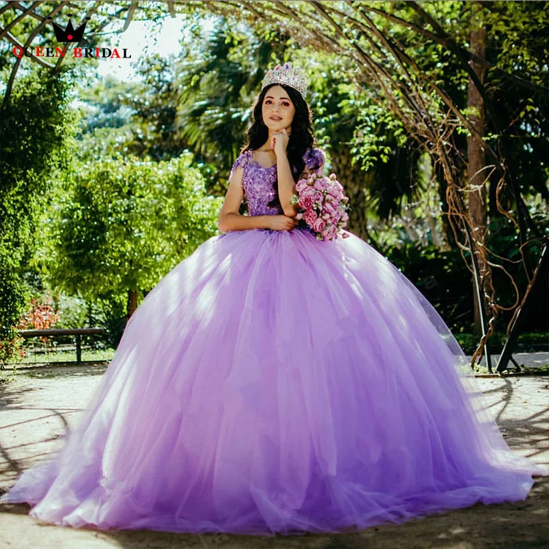 Purplr-vestidos de quinceañera con cuello en V, vestido de baile de manga casquillo, apliques de perlas, cuentas, elegantes, hechos a medida, LJ07, 15 años, 2023