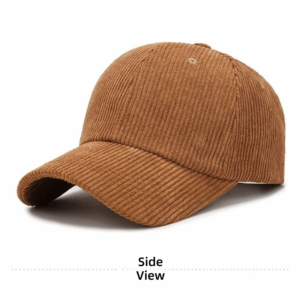 Neue Modische Hochwertige Tragbare Langlebige Verstellbare Baseballkappe im Vintage-Stil Einfarbiger Cord-Hut Unisex Baseballmütze – Detail 3
