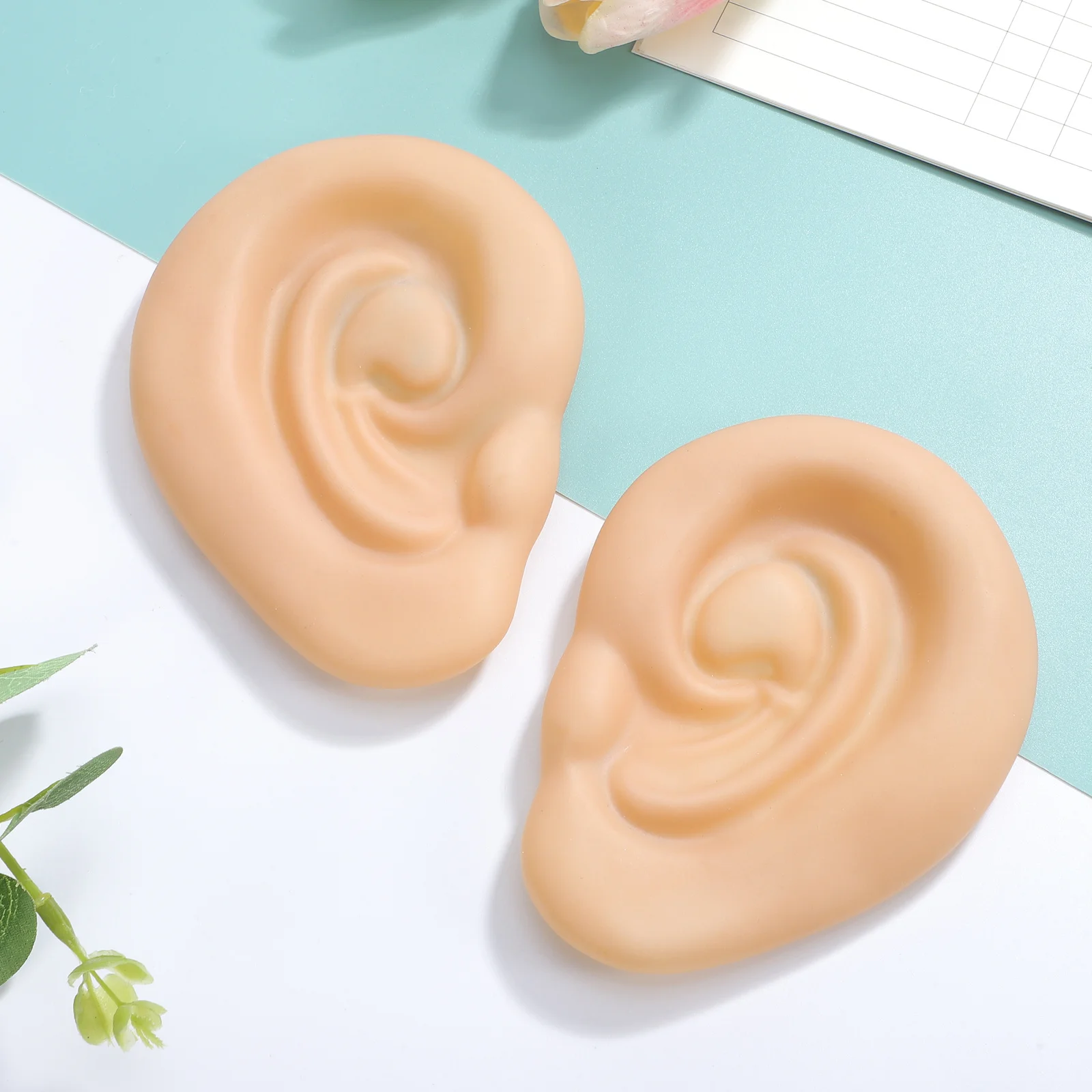 1 زوج آذان الهالوين الدعامة مضحك زي الأذن ملحق للحزب تأثيري حفلة تنكرية الديكور آذان مستديرة جو احتفالي #4