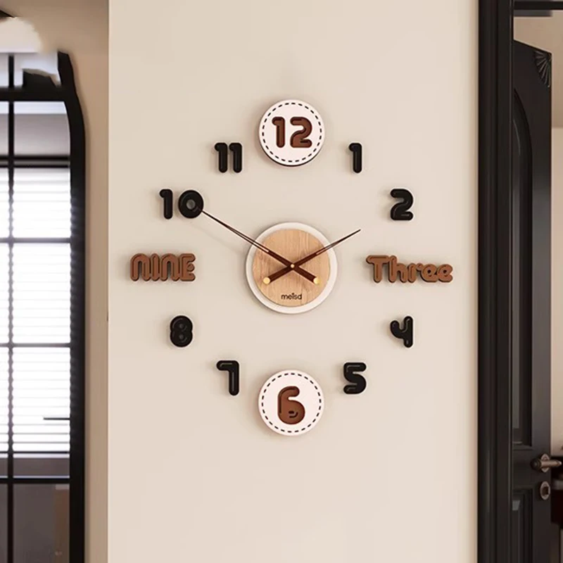 Modern Wall Clocks Minimalist Wall Decoration Clocks Living Room Clock 3d Silent Mechanism Diy Watch Aesthetic Room Things