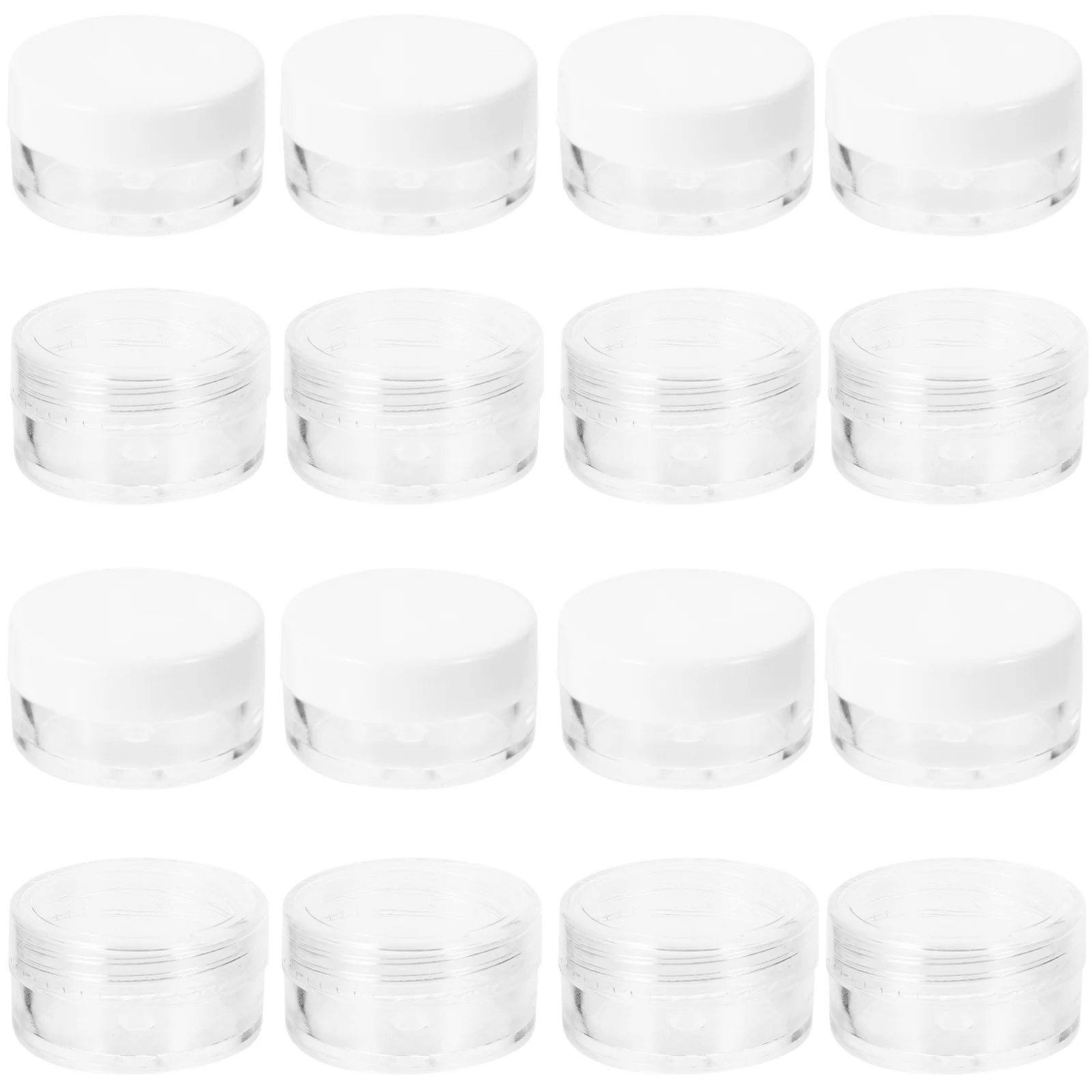 

50pcs Refillable Plastic Containers for Creams Travel Size Empty Jars Portable Skincare Body Scrub Storage
