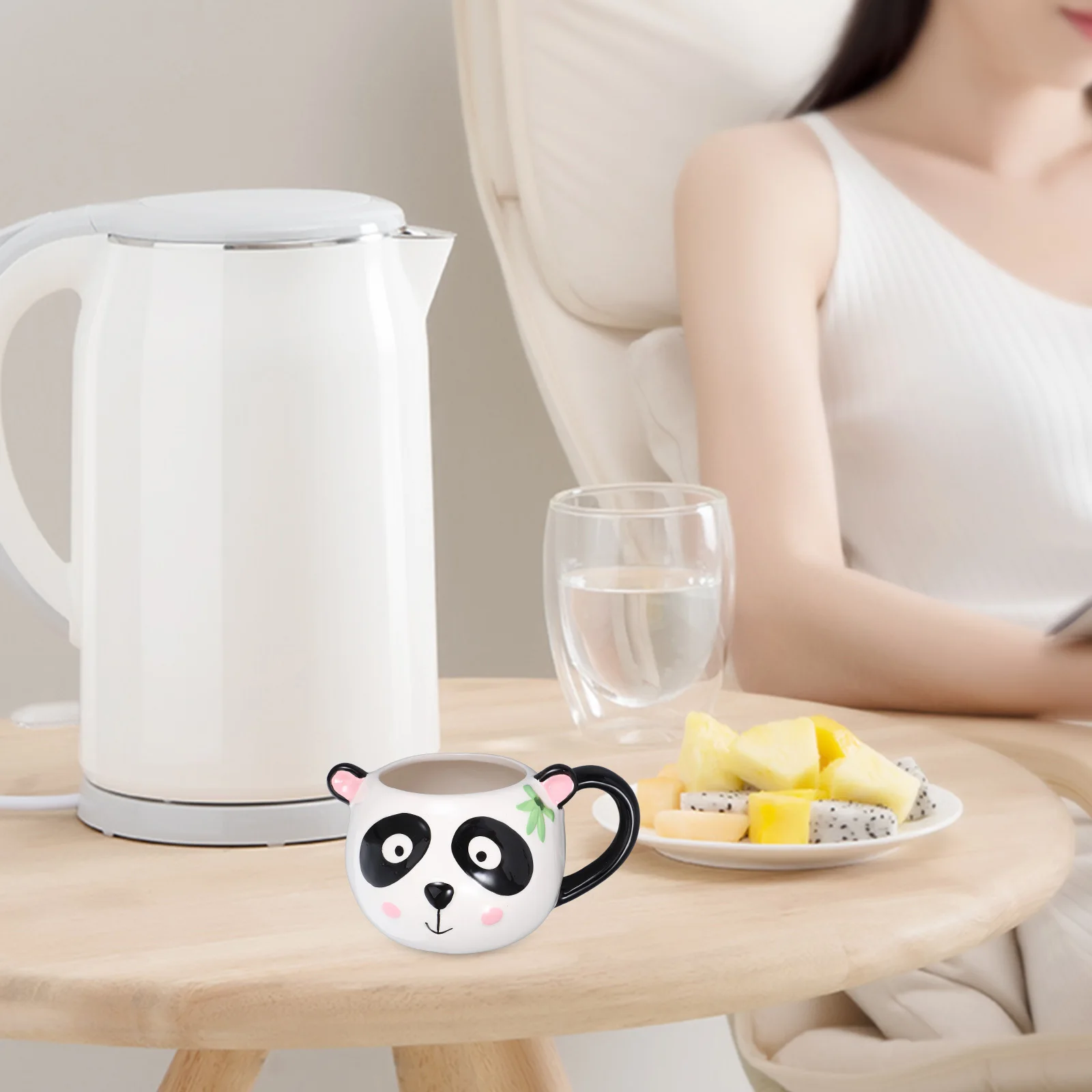 

Panda Ceramic Coffee Mug Cute Animal Design Lightweight Portable for Coffee Tea Milk Soup Drinking Cup Daily Home Office Use