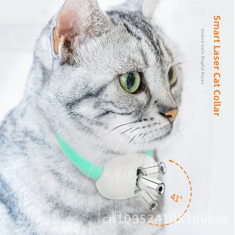 

Dual-Purpose Laser Pet Collar Hands-Free Smart LED Laser Pointer Cat Teaser Toy Fresh Green PC TPC Material 55g