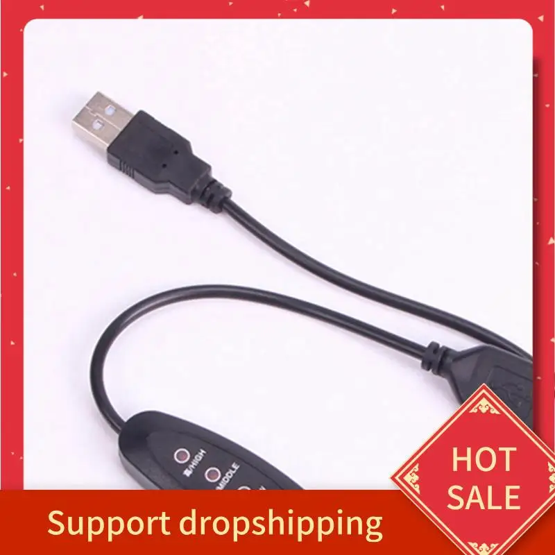 

B44C 6X USB 5 В-12 В регулятор температуры нагреватель термостат 3-скоростной регулируемый 24 Вт