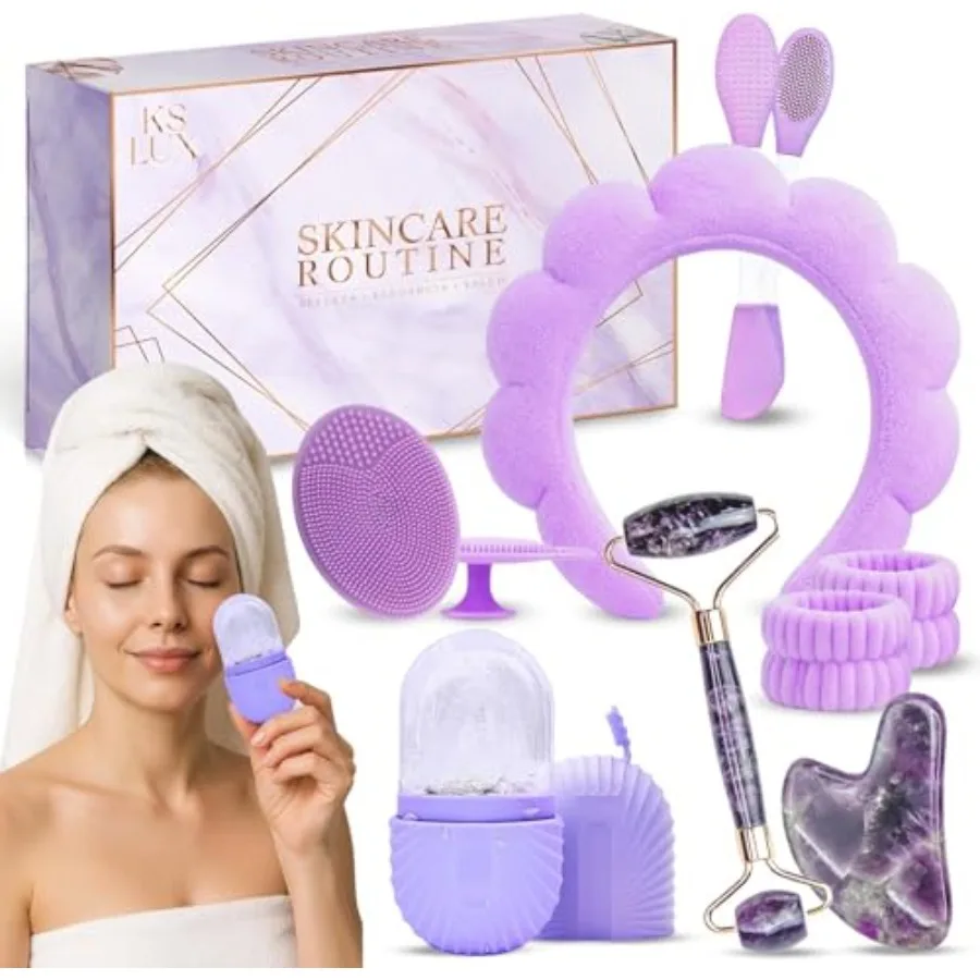 Skincare Tools Set with Jade Roller and Gua Sha