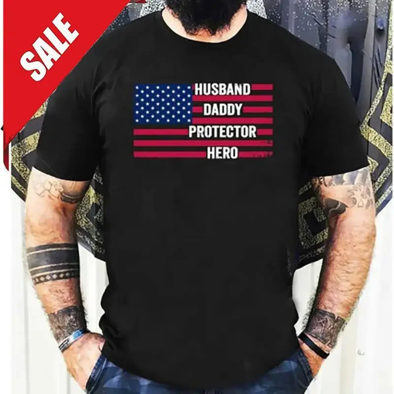 

Патриотическая футболка с флагом Папы США на День отца для отца P