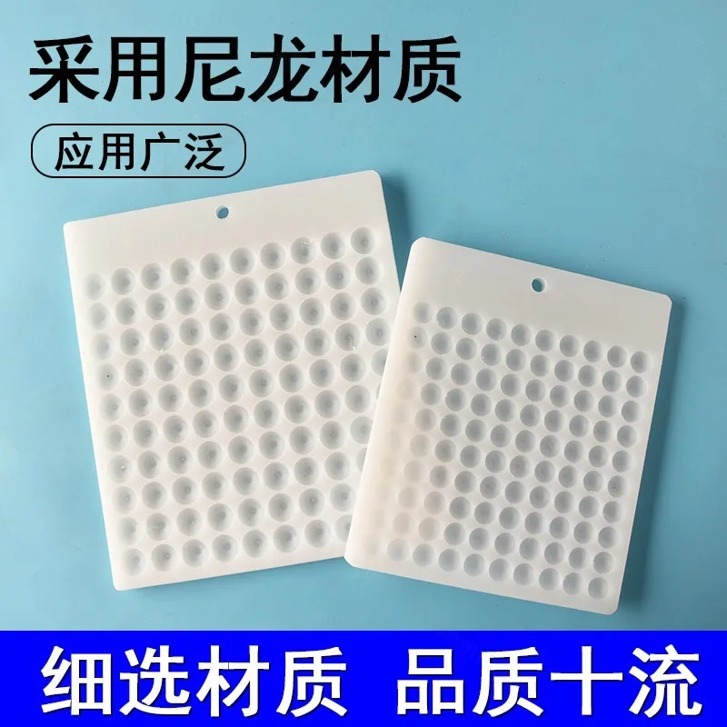 Bead Counting Board, Round Bead Separator Tray, 100 Holes Bead Sorting Plate for Jewelry Making, Pearl Counting Tool