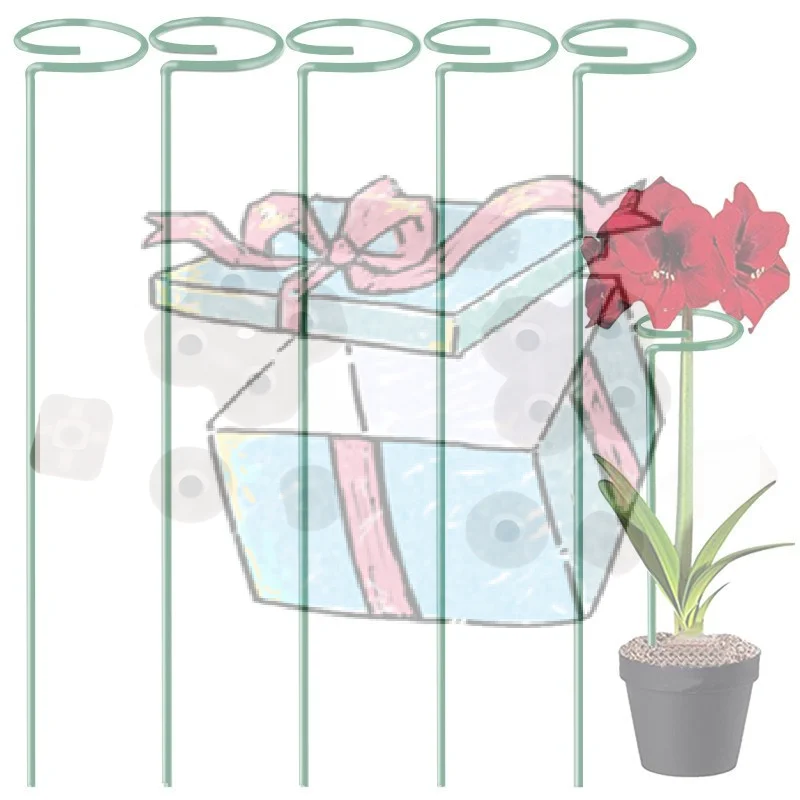 【CCA】35/45/55cm Metal Plants Support Rods Garden Flower Plant Stem Prevention Rod Potted Stem Anti-dropping Device Reusable