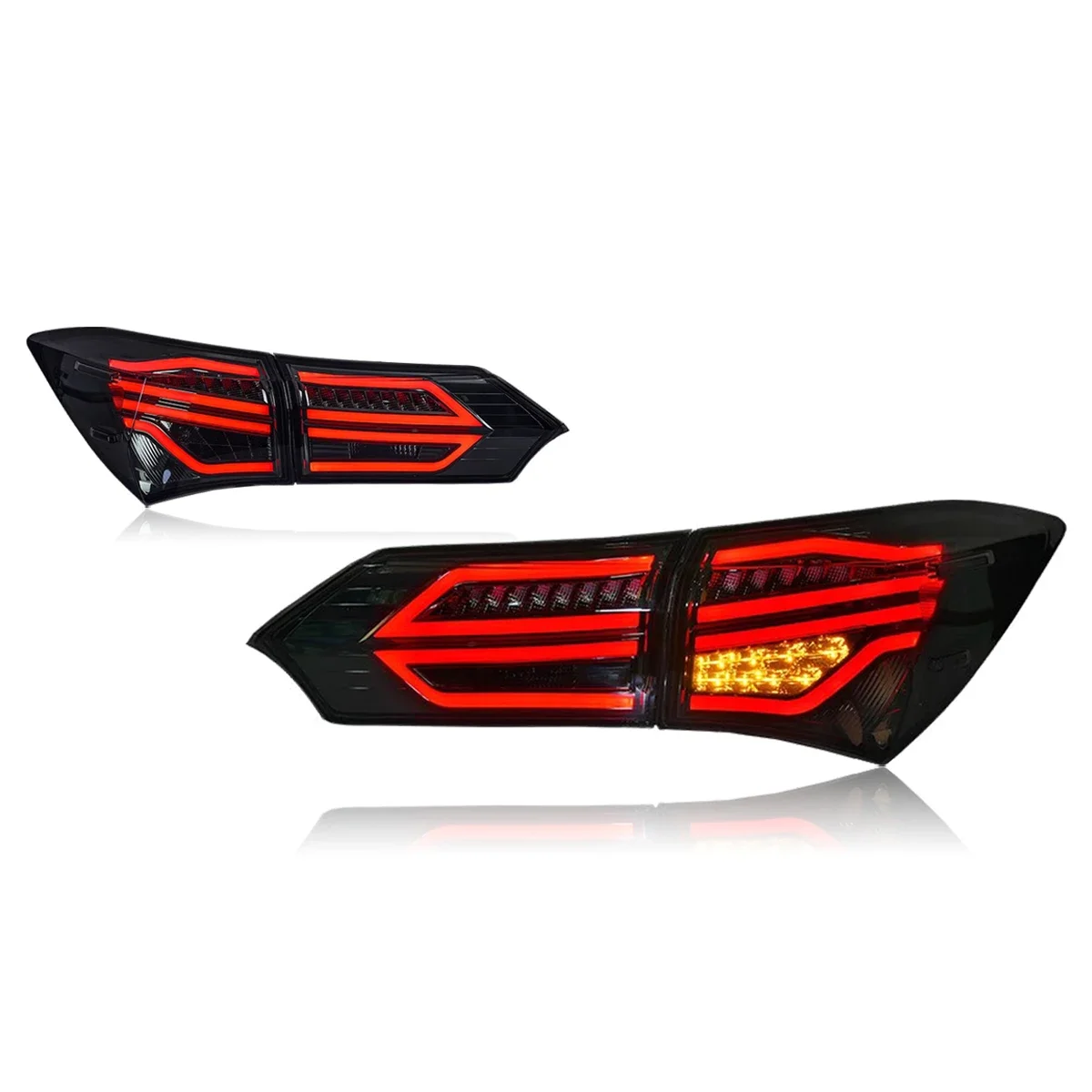 

Полностью светодиодные задние фонари в сборе для Toyota Corolla 2014-2018, задний фонарь, новый динамический указатель поворота DRL Plug-n-Play