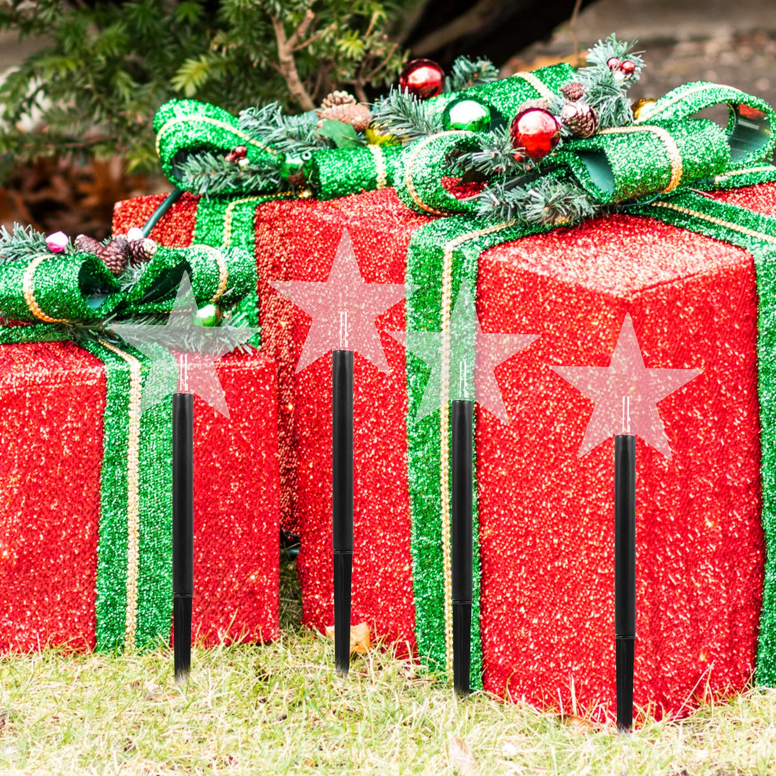 

5 Pcs Christmas Tree Lights Decoration Holiday Lamp Accessories Pumpkin Outdoor Lawn