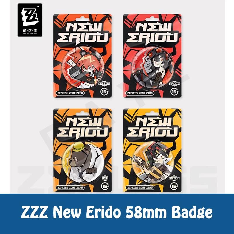 Original ZZZ New Erido Belobog Heavy Industries Q ver Badge 58mm Grace Koleda Zenless Zone Zero in Stock