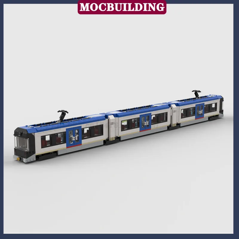 Moc City Train Tram Subway Model Building Block Assembly Boy Collection Series Toy Gifts