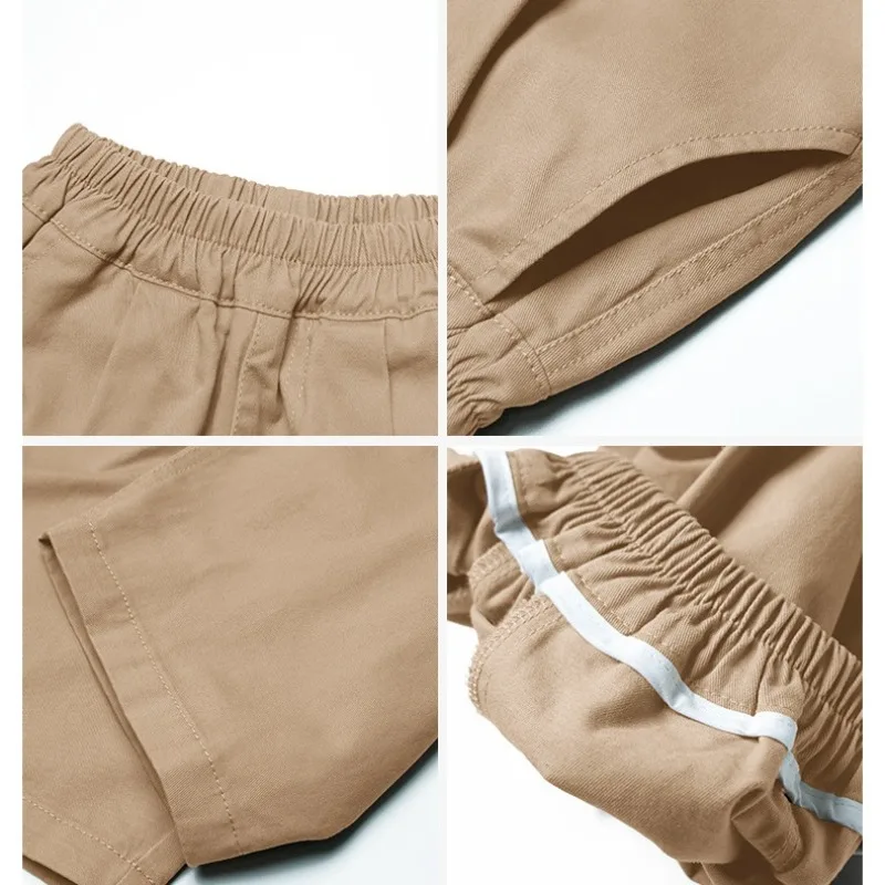 2023 herbst Neue Kinder Kleidung Einfarbig Casual Hosen Jungen Reine Baumwolle Karotte Hosen Kinder Karotte Hosen Outwear Hosen – Detail 6