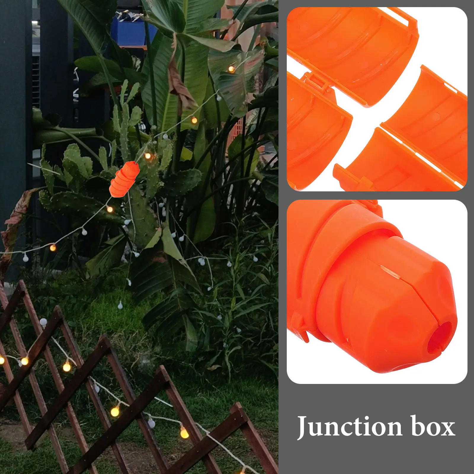 Rotating Waterproof Junction Box Adjustable Outdoor Dual Power Line Connector Electrical Box Weatherproof Cable Protection
