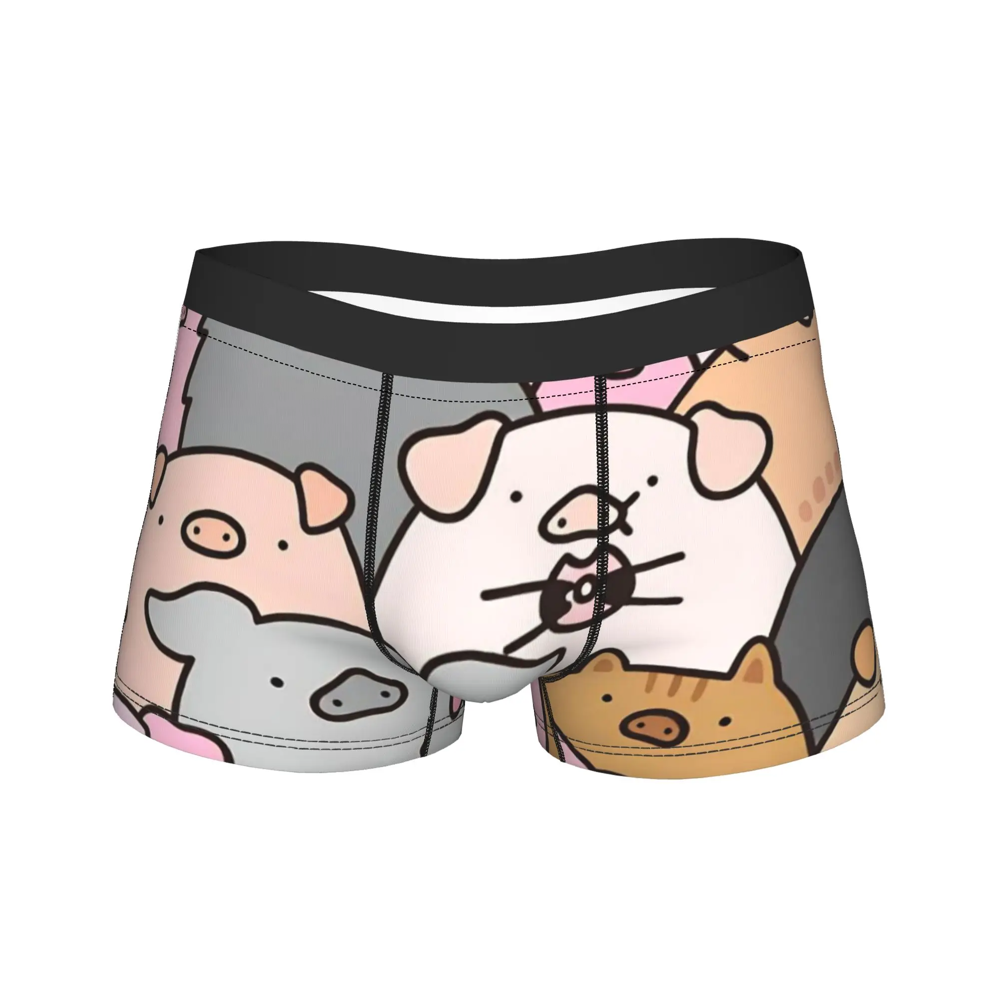 

Various Pig Species Seamless Pattern Boxershorts Pouch Underwear Quality Design Boxer Brief Classic Male Underpants Plus Size