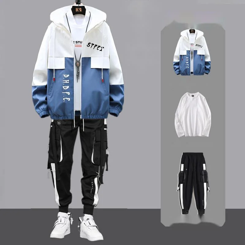 Men Tracksuit Autumn Sportswear Two Piece Sets Man Hip Hop Fashion Sweatpants Brand Clothing Mens Students Sweatsuit Hoodie Suit