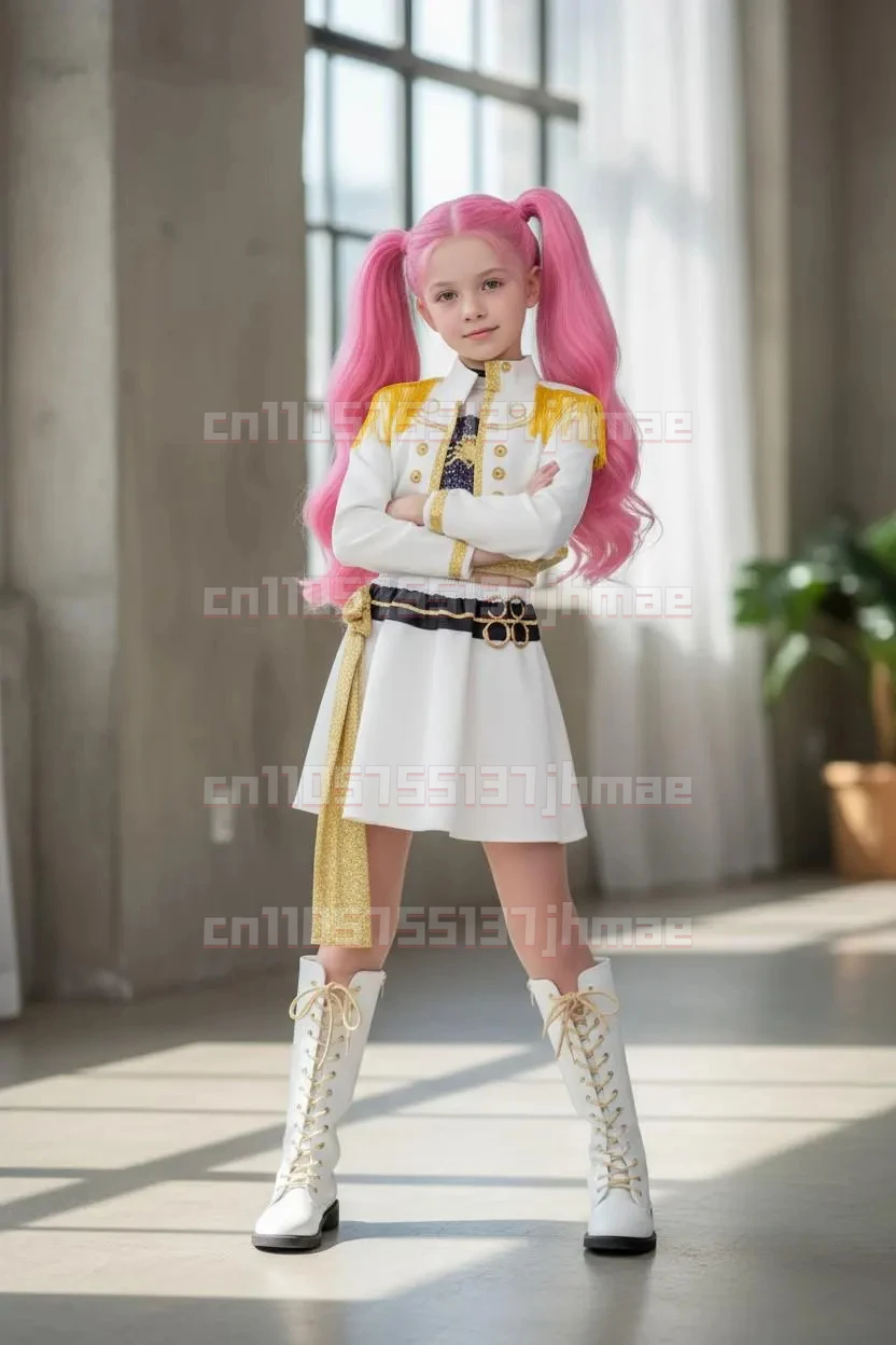 Disfraz de película Kpop Mira para niños y niñas, disfraz estampado de cazadores de demonios, Zoey Rumi, ropa de espectáculo de Carnaval, conjunto de Huntrix para niñas