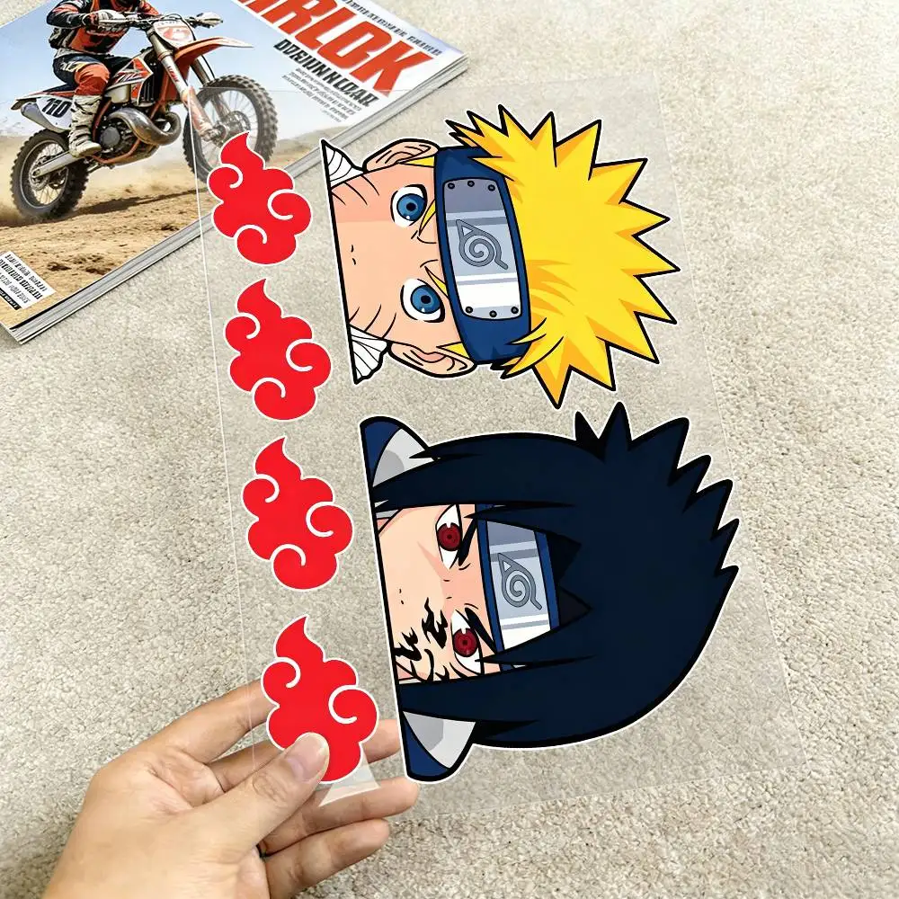 Pegatinas Reflectantes para Motocicleta de Anime NARUTO, Calcomanías de Vinilo Impermeables para Casco de Motocicleta, Tanque de Combustible, Bicicleta