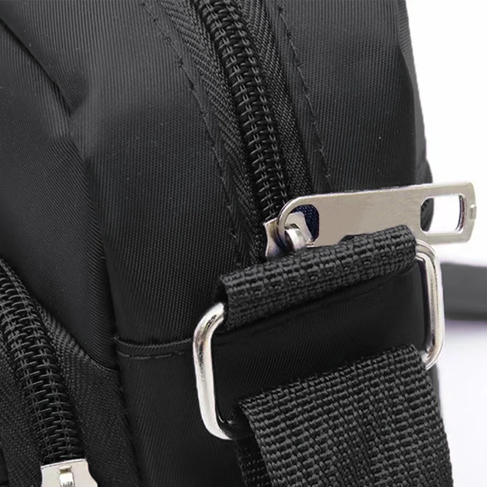 Customized Name New Portable Multi-layer Travel and Leisure Simple Black Storage Bag Single Shoulder Crossbody Bag