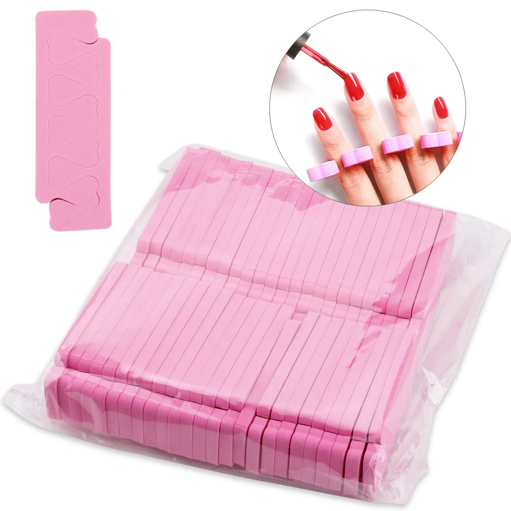 50/100Pcs Finger Separator Feet Toes Spreaders Spacer Toe Divider Manicure Paint Nails Soft Sponge Gel Polish Pedicure Supplies